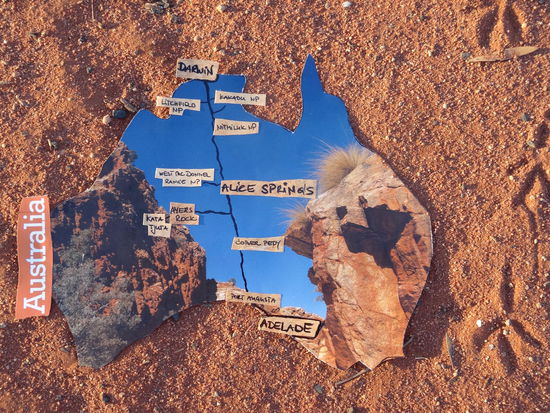 Unsere Route :  Darwin nach Adelade der Explore´s Way