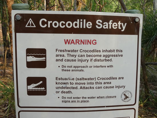 .....auch hier war wieder Vorsicht angesagt......Krokodile.....