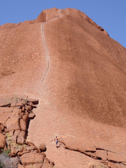 Dirk ist noch ein paar Meterchen hinaufgekraxelt.....