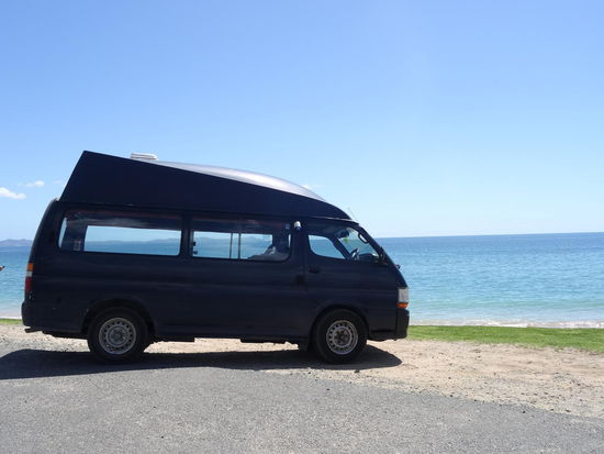 Unser BilligCamper für 30 Euro am Tag. 417000 km hatte der schon auf dem Buckel und sollte uns durch Neuseeland schaukeln