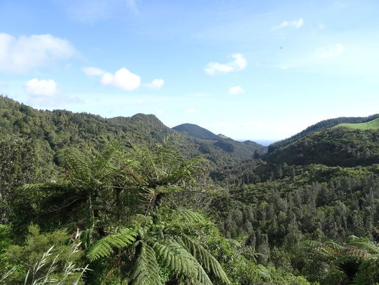 Im Landesinneren sehr bergig.....