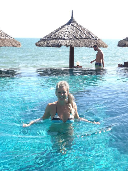 der Pool und das Meer waren fast Eins.....