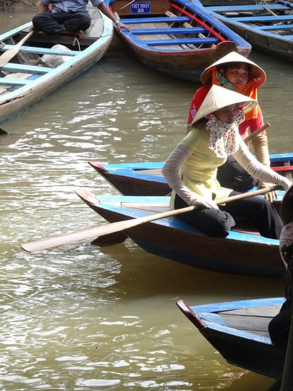 ...auf kleineren Booten......