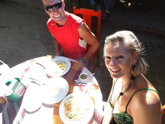 Mittagspause.....radeln macht hungrig....