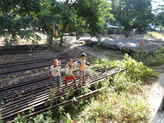 Highlight des Tages - der Zug kommt  