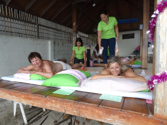 Massagen am Strand am 24.12.2014