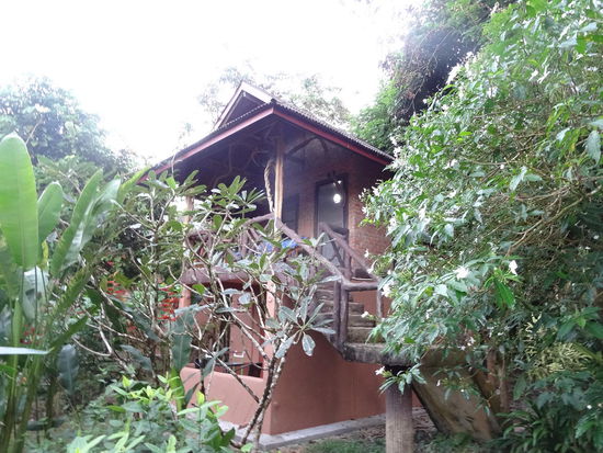 Unsere Hütte mit Freiluftdusche