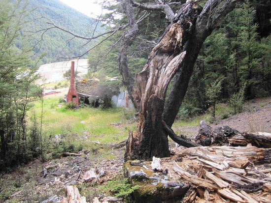 Reste der Goldgräbersiedlung bei den Invincibles