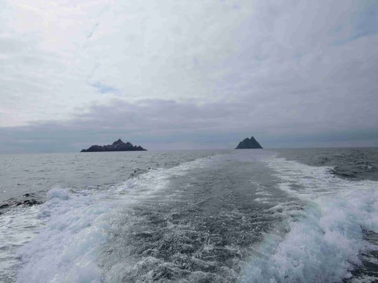 Blick zurück auf die Skelligs