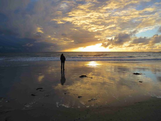Sonnenuntergang an der Maghery beach