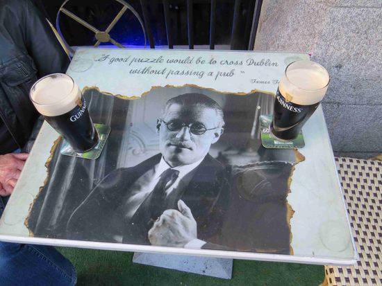 James Joyce als Bieruntersetzer
