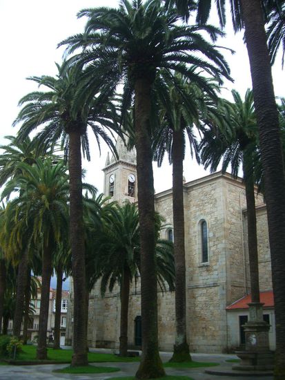 Kirche von Caldas de Reis - wo es laut Reiseführer nette Thermalquellen geben soll, die anderen Pilger raten mir aber davon ab, zu dreckig und überlaufen. Außerdem soll die Pilgerherberge furchtbar sein - gut, dass wir in Briallos geblieben sind!