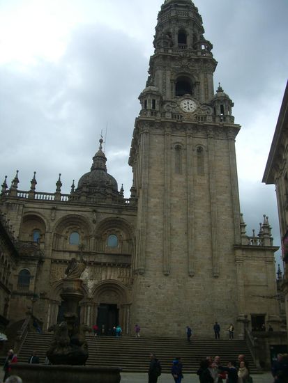 ...und da ist er, mein erster Blick auf die Kathedrale von Santiago de Compostela! Ich habe es tatsächlich geschafft!