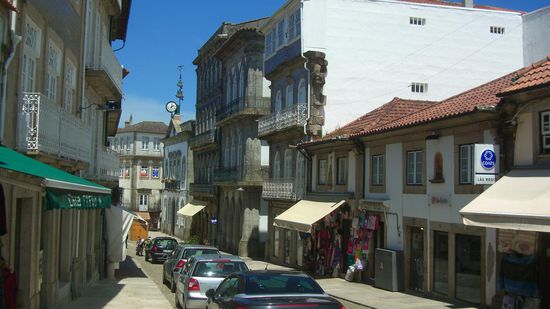 Altstadtgässschen in "La Foralezza", der Innenstadtfestung von Valenca, dem letzten Ort auf der portugisischen Seite des Caminho Portugues.
