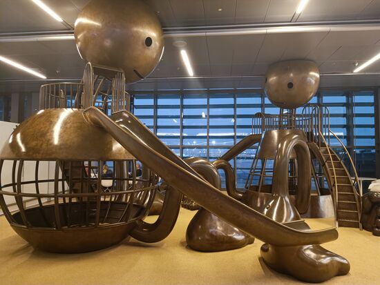 Die niedlichen Spielplätze auf dem Flughafen in Doha sind immer noch ein Hingucker...inzwischen brauchen wir sie nicht mehr...