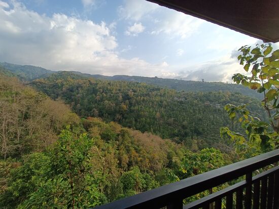 Der Ausblick von der umlaufenden Terrasse.