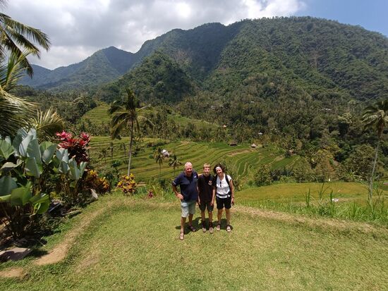 Der erste Stop am Reisfeld.