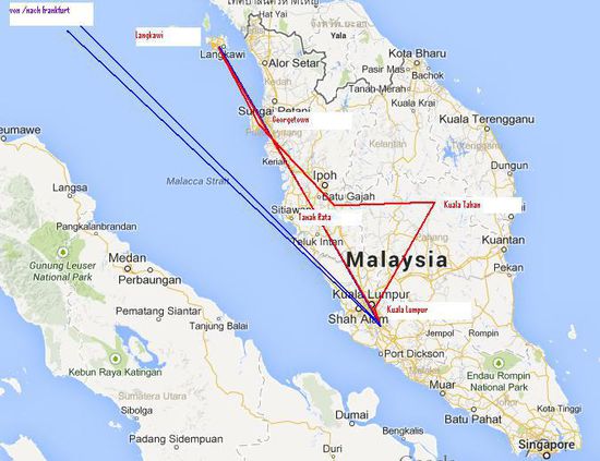 so sieht die Grundroute aus, aber es wird noch den einen oder anderen Abstecher geben.