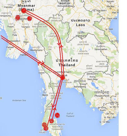 Die Ziele lassen sich mit Air Asia gut und preisgünstig kombinieren. Das Buchen ist ein wenig umständlich (vor allem die Zahlung fehleranfällig), aber als Fluggesellschaft ist Air Asia um Längen besser und fairer als bspw. Ryanair.