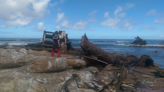 73 Jahre alte Wrackteile...