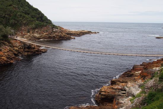 die berühmte 70m lange Hängebrücke