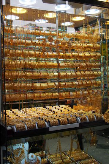 Auf dem Goldsouk - Laden vor dem Einkauf, nach dem Einkauf lohnte das Fotografieren nicht mehr.
