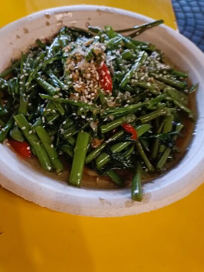 Bei Simone gab es gebratenes Gemüse.