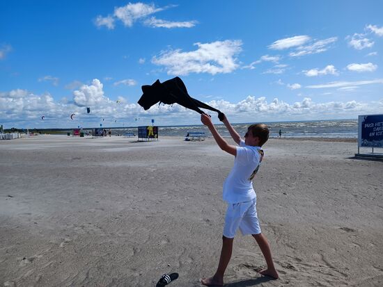 Und hier die ersten Flugversuche...