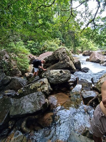 Die Kletterei auf dem Rückweg.