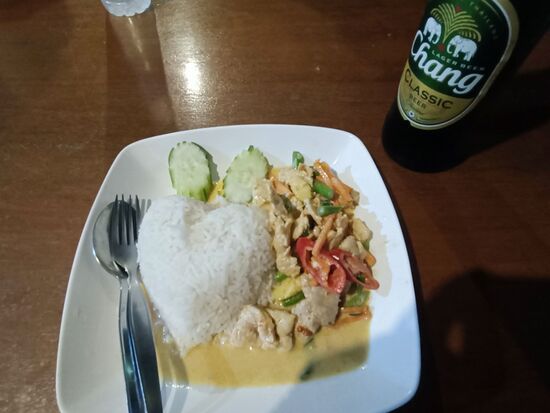 Am Abend gleich noch gut und günstig gegessen...