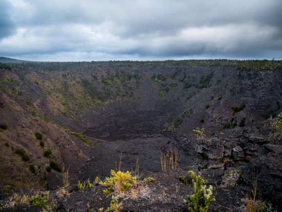erloschener Krater des Kilauea Vulkans