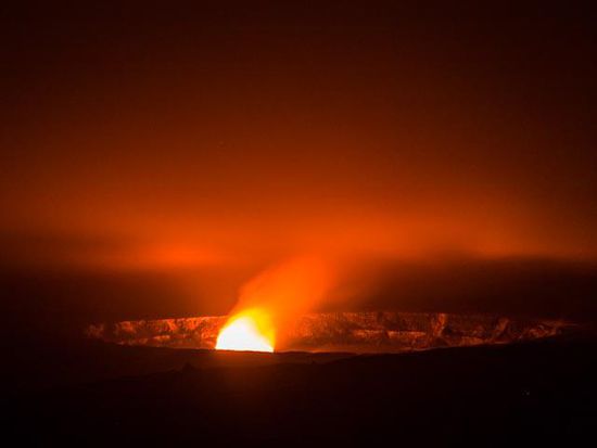 aktiver Hauptkrater des Kilauea Vulkans