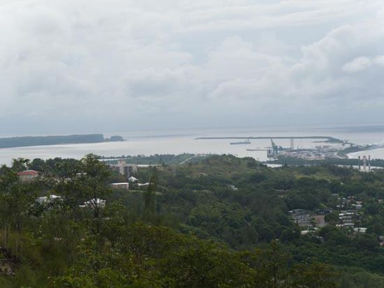 Aussicht auf Amerikanischen Marine Stützpunkt