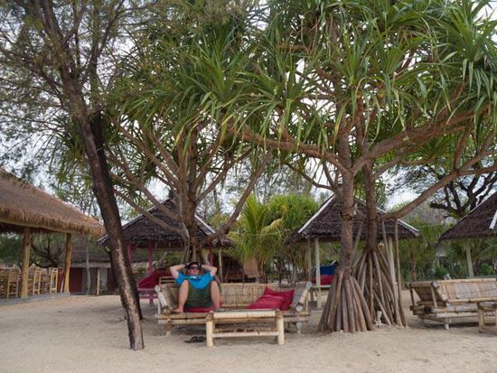 Einsame Bar auf Gili Air