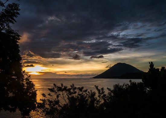 Aussicht von unserem Bungalow im auf Bunaken Island