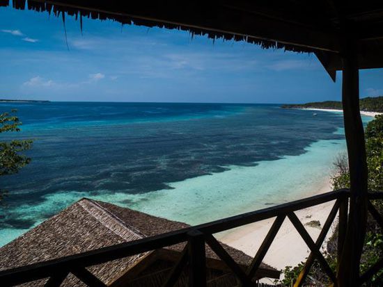 Aussicht vom Cosmos Bungalow in Bira