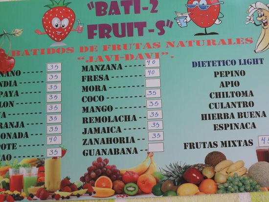Lecker Smoothies, gibt es hier an jeder Ecke