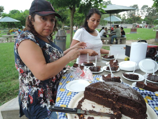 Und zum Nachtisch gibt es eine leckere Schokoladentorte