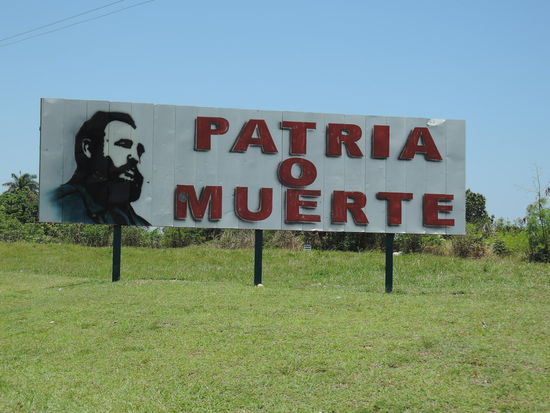 Fidels beruehmter Spruch: "Vaterland oder Sterben"