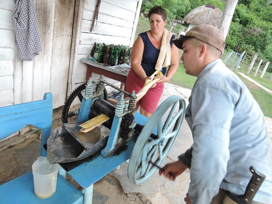 Jeder richtige Bauer hat natuerlich seine Machete im Guertel stecken
