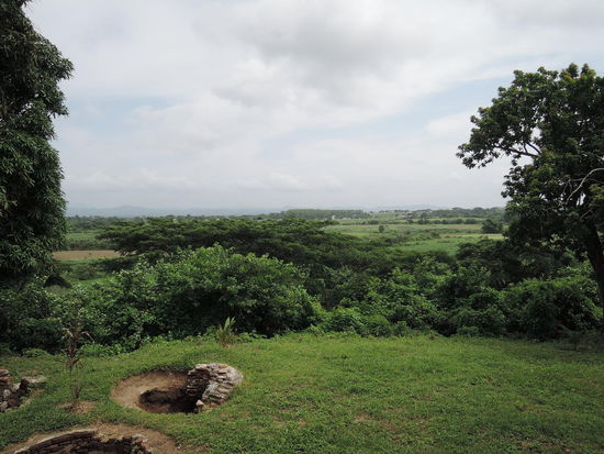 Aussicht vom Herrenhaus auf die Zuckerplantagen