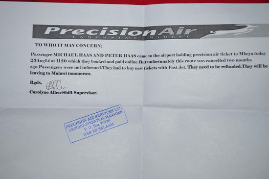 Wird uns diese Bestätigung unsere Flugkosten erstatten helfen?