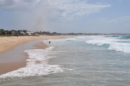 Unser Hausstrand in Tofo.