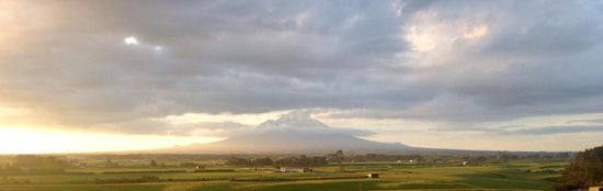Weihnachten in Taranaki - Blick auf Mount Egmont