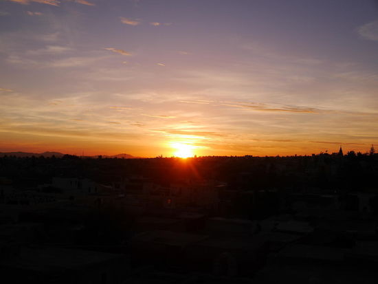 Sonnenuntergang in Arequipa von unserer Dachterasse aus