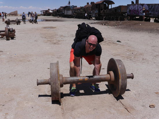 Benji beim Kräftemessen 