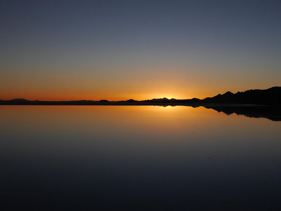 Sonnenuntergang über dem Salzsee