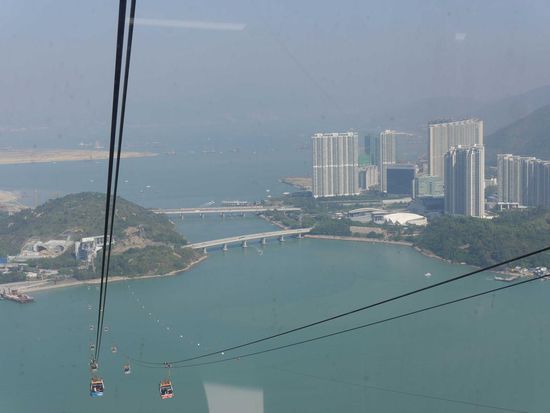 Mit der Seilbahn ging es zum....