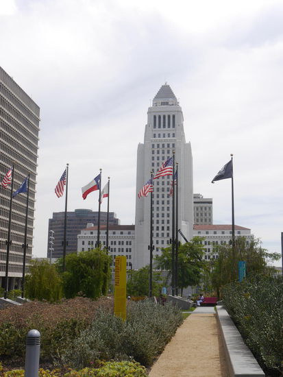 Rathaus von dem aus man einen tollen Rundumblick auf downtown LA hat