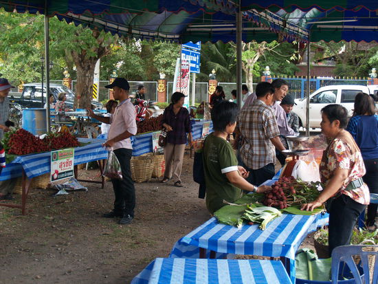 Das "berühmt berüchtigte Litschifest"...alle, ja wirklich alle Händler verkaufen hier ausschließlich Litschis 